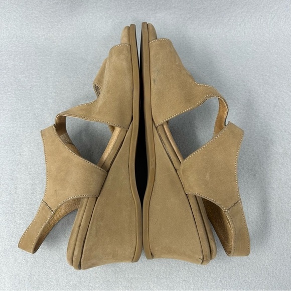 Beautifeel Tan Suede Wedge Slingback Square Toe Comfort Sandals Size EU 37/US 6 - Picture 11 of 16